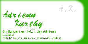 adrienn kurthy business card